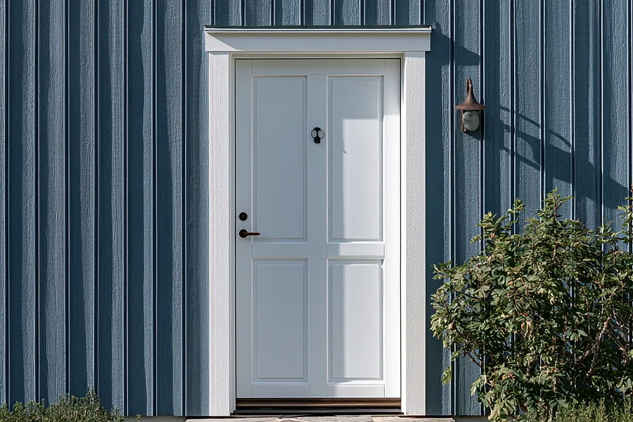 Enebolig utvendig etter maling